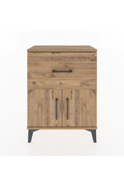 Arges Komodin Tek Raflı Tek Çekmeceli 2 Kapaklı 60x30x80 - S13M018V9A