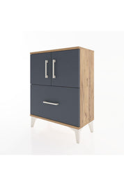 Arges Komodin 2 Raflı Tek Çekmeceli 2 Kapaklı 60x30x80 - S13M019V8A