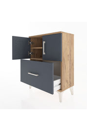 Arges Komodin 2 Raflı Tek Çekmeceli 2 Kapaklı 60x30x80 - S13M019V8A
