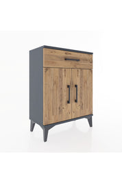 Arges Komodin Tek Raflı Tek Çekmeceli 2 Kapaklı 60x30x80 - S13M021V6A