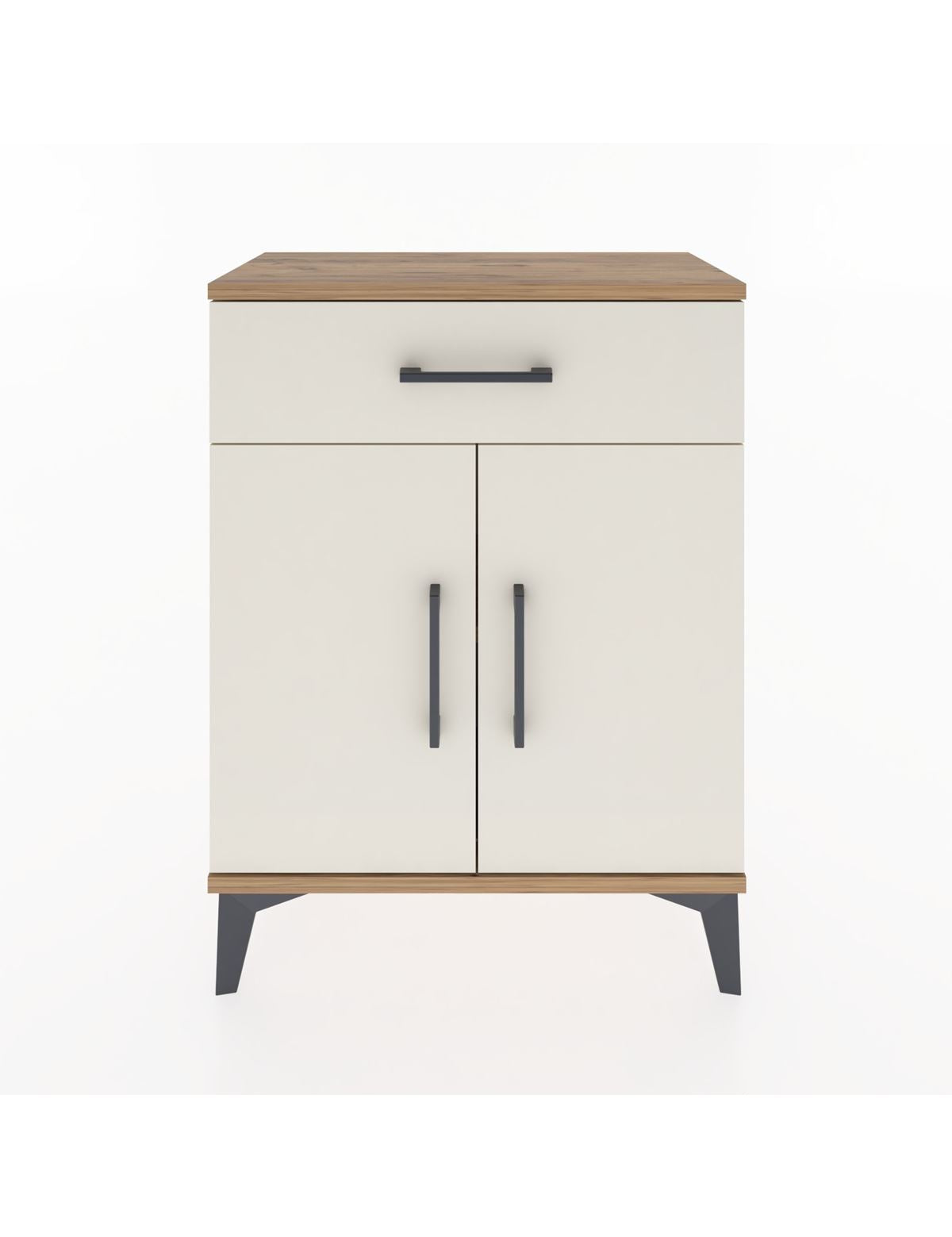 Arges Komodin Tek Raflı Tek Çekmeceli 2 Kapaklı 60x30x80 - S13M021V7A