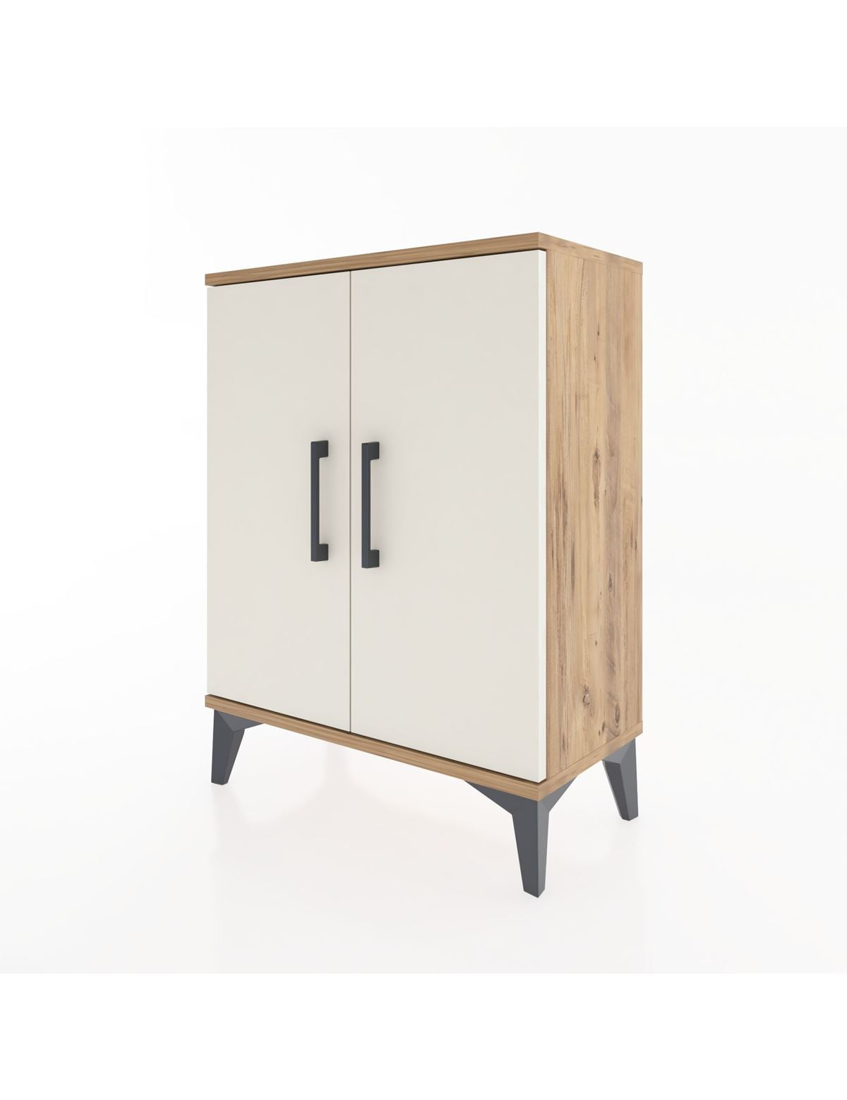 Arges Komodin 2 Raflı 2 Kapaklı 60x30x80 - S13M022V7A