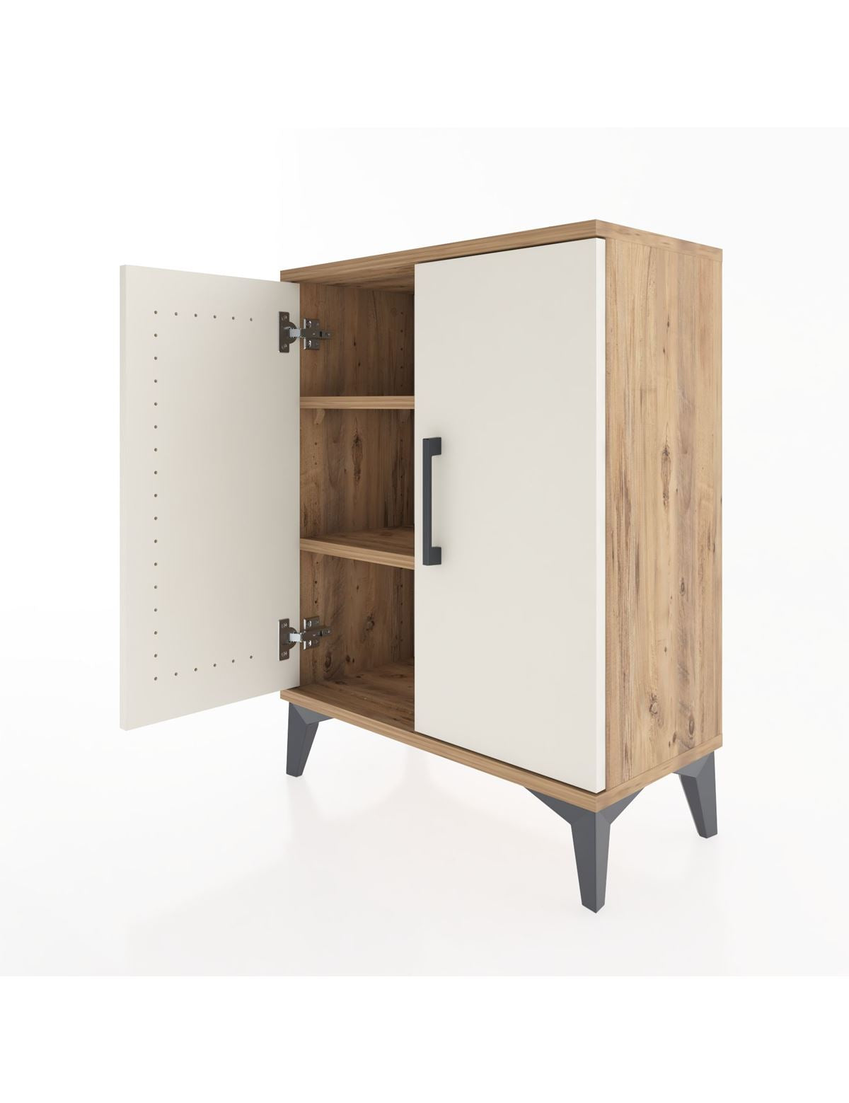 Arges Komodin 2 Raflı 2 Kapaklı 60x30x80 - S13M022V7A