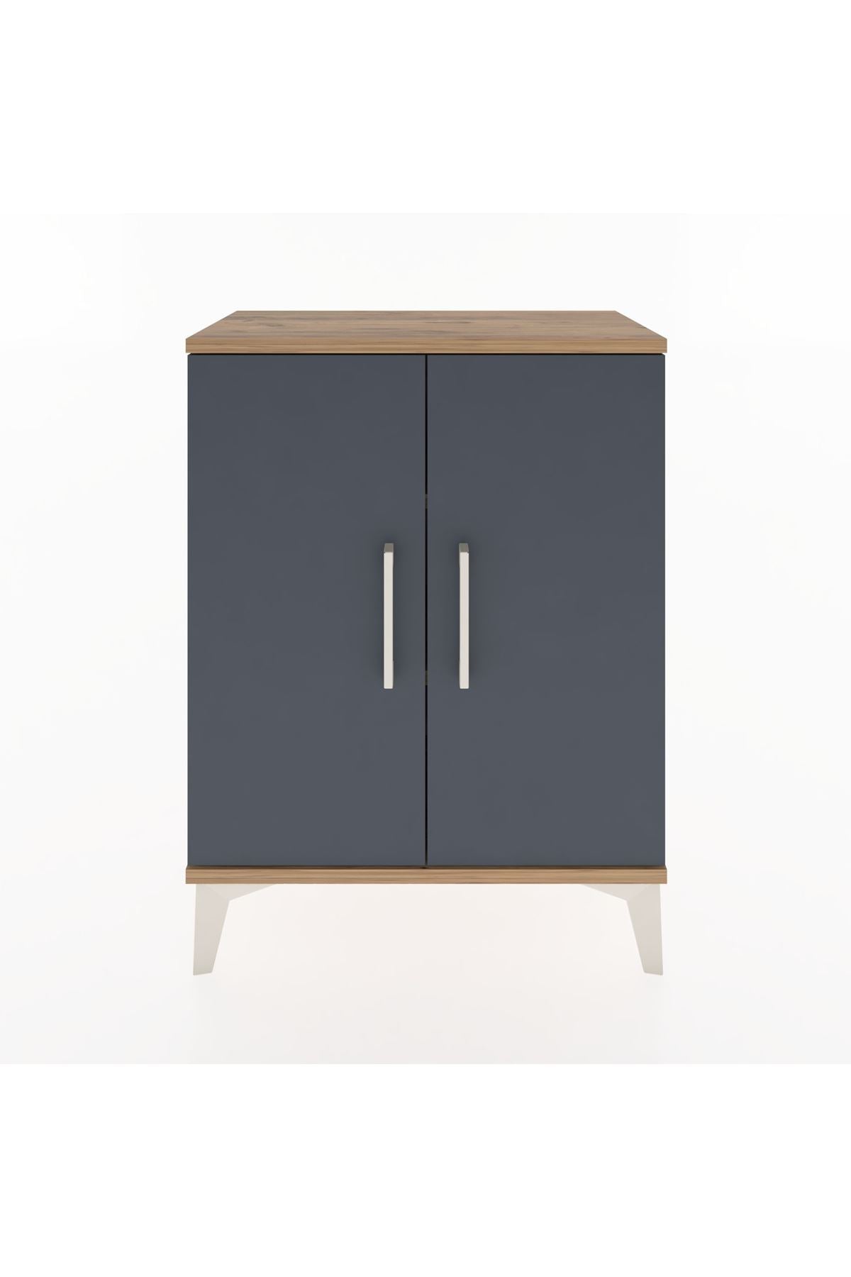 Arges Komodin 2 Raflı 2 Kapaklı 60x30x80 - S13M022V8A