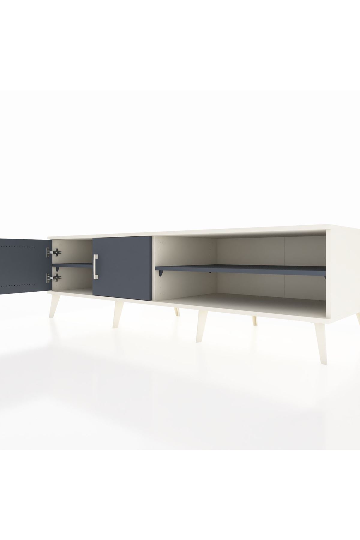 Kronos TV Ünitesi 2 Raflı 2 Kapaklı 176x59x51 Aytaşı-Antrasit/Antrasit