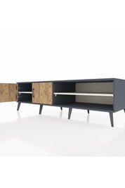 Kronos TV Ünitesi 2 Raflı 2 Kapaklı 176x59x51 Antrasit-Çam/Aytaşı