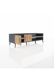 Kronos TV Ünitesi 2 Raflı 2 Kapaklı 176x59x51 Antrasit-Çam/Aytaşı