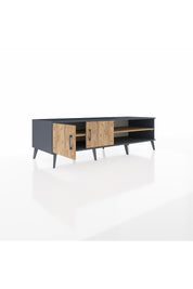 Kronos TV Ünitesi 2 Raflı 2 Kapaklı 176x59x51 Antrasit-Çam/Çam