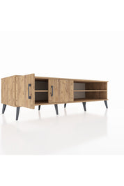 Kronos TV Ünitesi 2 Raflı 2 Kapaklı 176x59x51 Çam-Çam/Çam