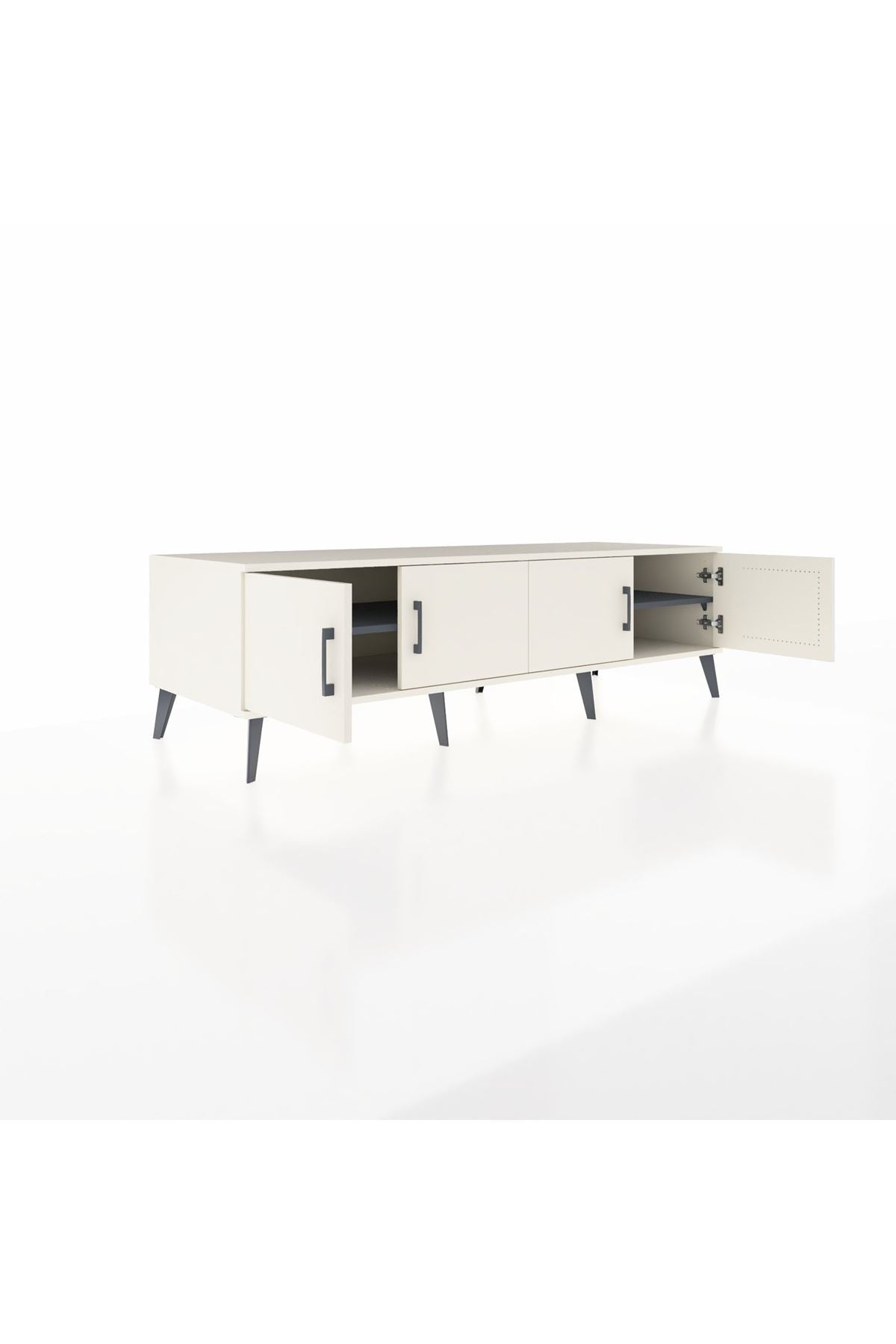 Kronos TV Ünitesi 2 Raflı 4 Kapaklı 176x59x51 Aytaşı-Aytaşı/Antrasit