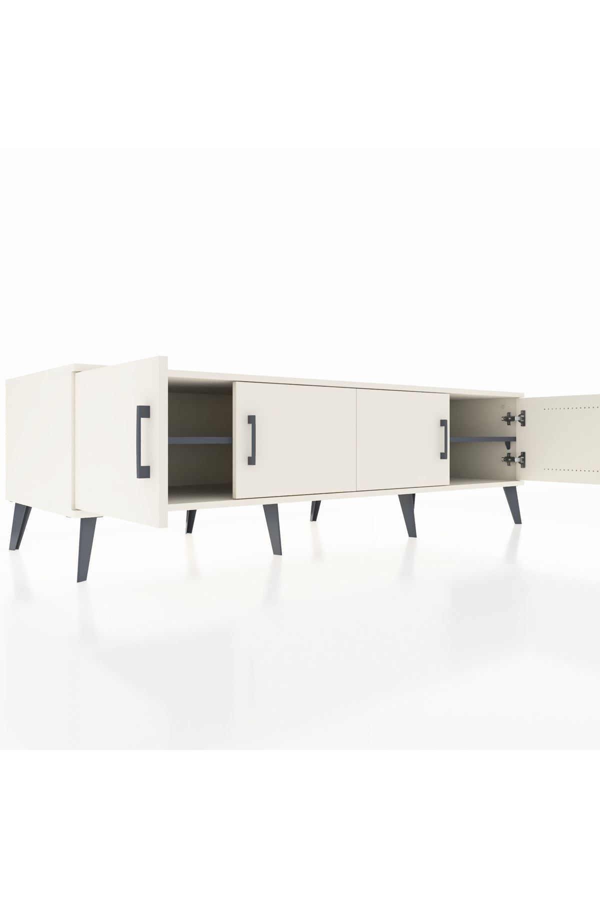 Kronos TV Ünitesi 2 Raflı 4 Kapaklı 176x59x51 Aytaşı-Aytaşı/Antrasit