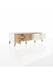 Kronos TV Ünitesi Tek Raflı 2 Çekmeceli 2 Kapaklı 176x59x51 Aytaşı-Çam/Aytaşı