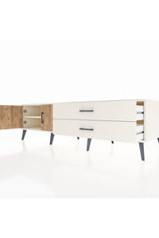 Kronos TV Ünitesi Tek Raflı 2 Çekmeceli 2 Kapaklı 176x59x51 Aytaşı-Çam/Aytaşı