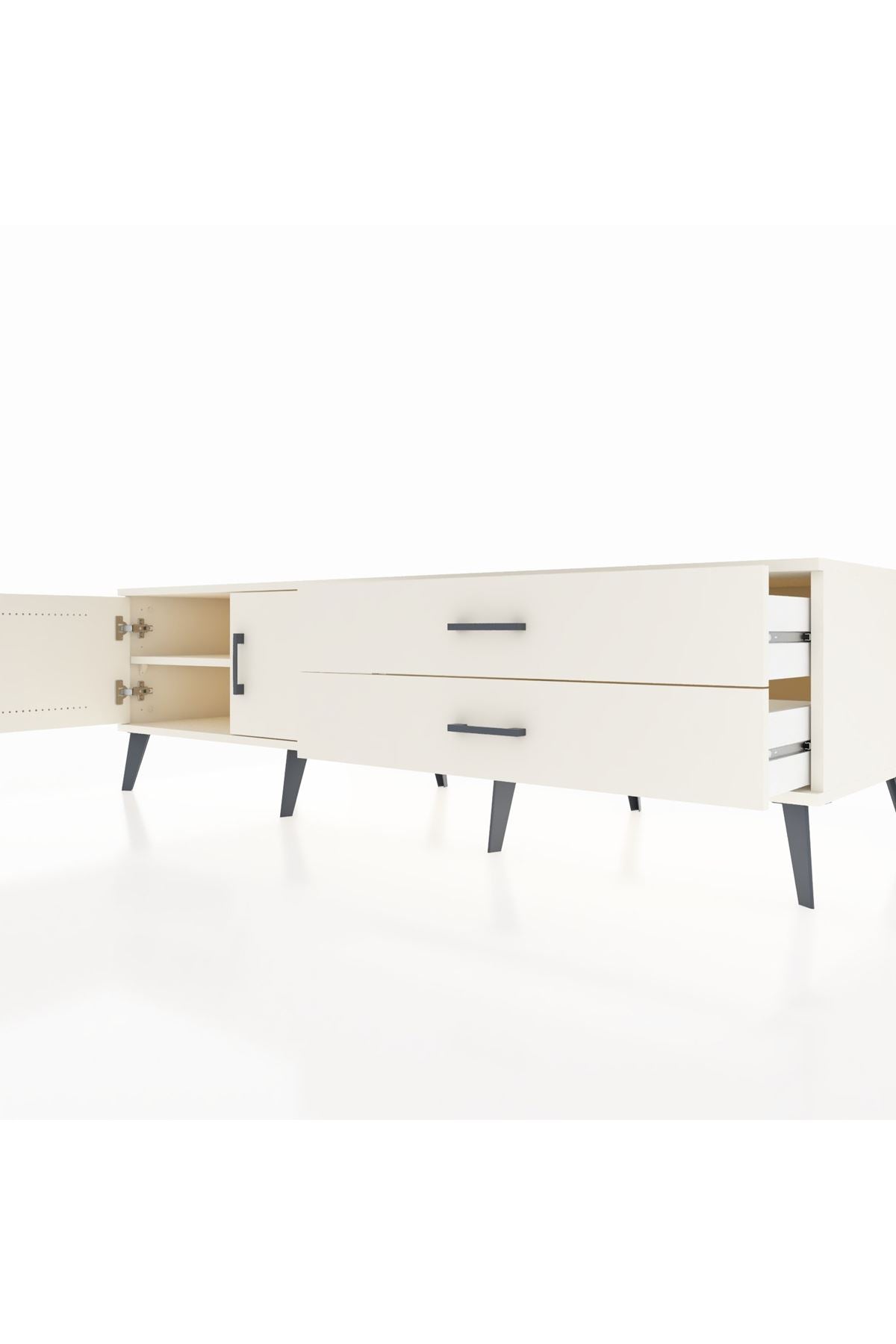 Kronos TV Ünitesi Tek Raflı 2 Çekmeceli 2 Kapaklı 176x59x51 Aytaşı-Aytaşı/Aytaşı