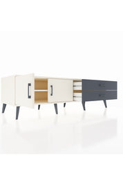 Kronos TV Ünitesi Tek Raflı 2 Çekmeceli 2 Kapaklı 176x59x51 Aytaşı-Aytaşı/Antrasit