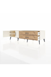 Kronos TV Ünitesi Tek Raflı 2 Çekmeceli 2 Kapaklı 176x59x51 Aytaşı-Aytaşı/Çam