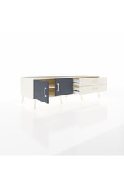 Kronos TV Ünitesi Tek Raflı 2 Çekmeceli 2 Kapaklı 176x59x51 Aytaşı-Antrasit/Aytaşı