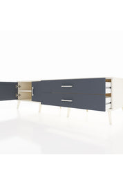 Kronos TV Ünitesi Tek Raflı 2 Çekmeceli 2 Kapaklı 176x59x51 Aytaşı-Antrasit/Antrasit