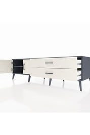 Kronos TV Ünitesi Tek Raflı 2 Çekmeceli 2 Kapaklı 176x59x51 Antrasit-Aytaşı/Aytaşı