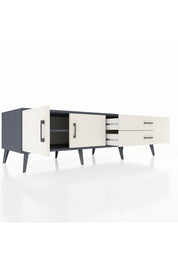 Kronos TV Ünitesi Tek Raflı 2 Çekmeceli 2 Kapaklı 176x59x51 Antrasit-Aytaşı/Aytaşı