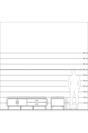 Kronos TV Ünitesi Tek Raflı 2 Çekmeceli 2 Kapaklı 176x59x51 Antrasit-Aytaşı/Aytaşı