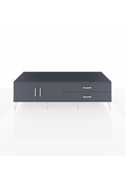 Kronos TV Ünitesi Tek Raflı 2 Çekmeceli 2 Kapaklı 176x59x51 Antrasit-Antrasit/Antrasit