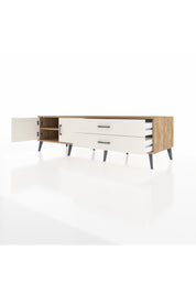 Kronos TV Ünitesi Tek Raflı 2 Çekmeceli 2 Kapaklı 176x59x51 Çam-Aytaşı/Aytaşı