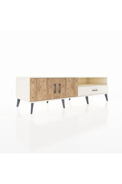 Kronos TV Ünitesi 2 Raflı Tek Çekmeceli 2 Kapaklı 176x59x51 Aytaşı-Çam/Aytaşı