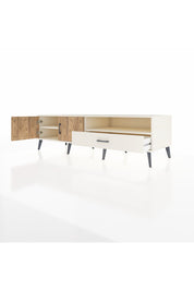 Kronos TV Ünitesi 2 Raflı Tek Çekmeceli 2 Kapaklı 176x59x51 Aytaşı-Çam/Aytaşı