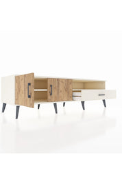 Kronos TV Ünitesi 2 Raflı Tek Çekmeceli 2 Kapaklı 176x59x51 Aytaşı-Çam/Aytaşı