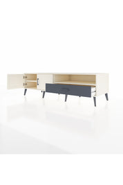 Kronos TV Ünitesi 2 Raflı Tek Çekmeceli 2 Kapaklı 176x59x51 Aytaşı-Aytaşı/Antrasit