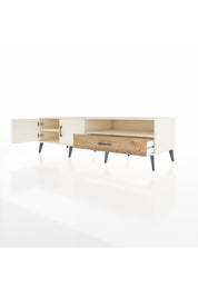 Kronos TV Ünitesi 2 Raflı Tek Çekmeceli 2 Kapaklı 176x59x51 Aytaşı-Aytaşı/Çam