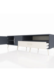 Kronos TV Ünitesi 2 Raflı Tek Çekmeceli 2 Kapaklı 176x59x51 Antrasit-Antrasit/Aytaşı