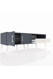 Kronos TV Ünitesi 2 Raflı Tek Çekmeceli 2 Kapaklı 176x59x51 Antrasit-Antrasit/Aytaşı