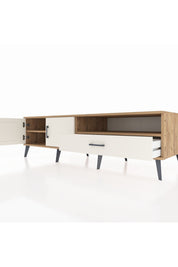 Kronos TV Ünitesi 2 Raflı Tek Çekmeceli 2 Kapaklı 176x59x51 Çam-Aytaşı/Aytaşı