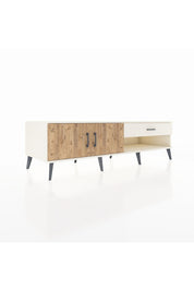 Kronos TV Ünitesi Tek Raflı Tek Çekmeceli 2 Kapaklı 176x59x51 Aytaşı-Çam/Aytaşı