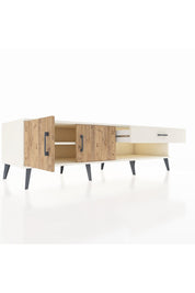 Kronos TV Ünitesi Tek Raflı Tek Çekmeceli 2 Kapaklı 176x59x51 Aytaşı-Çam/Aytaşı