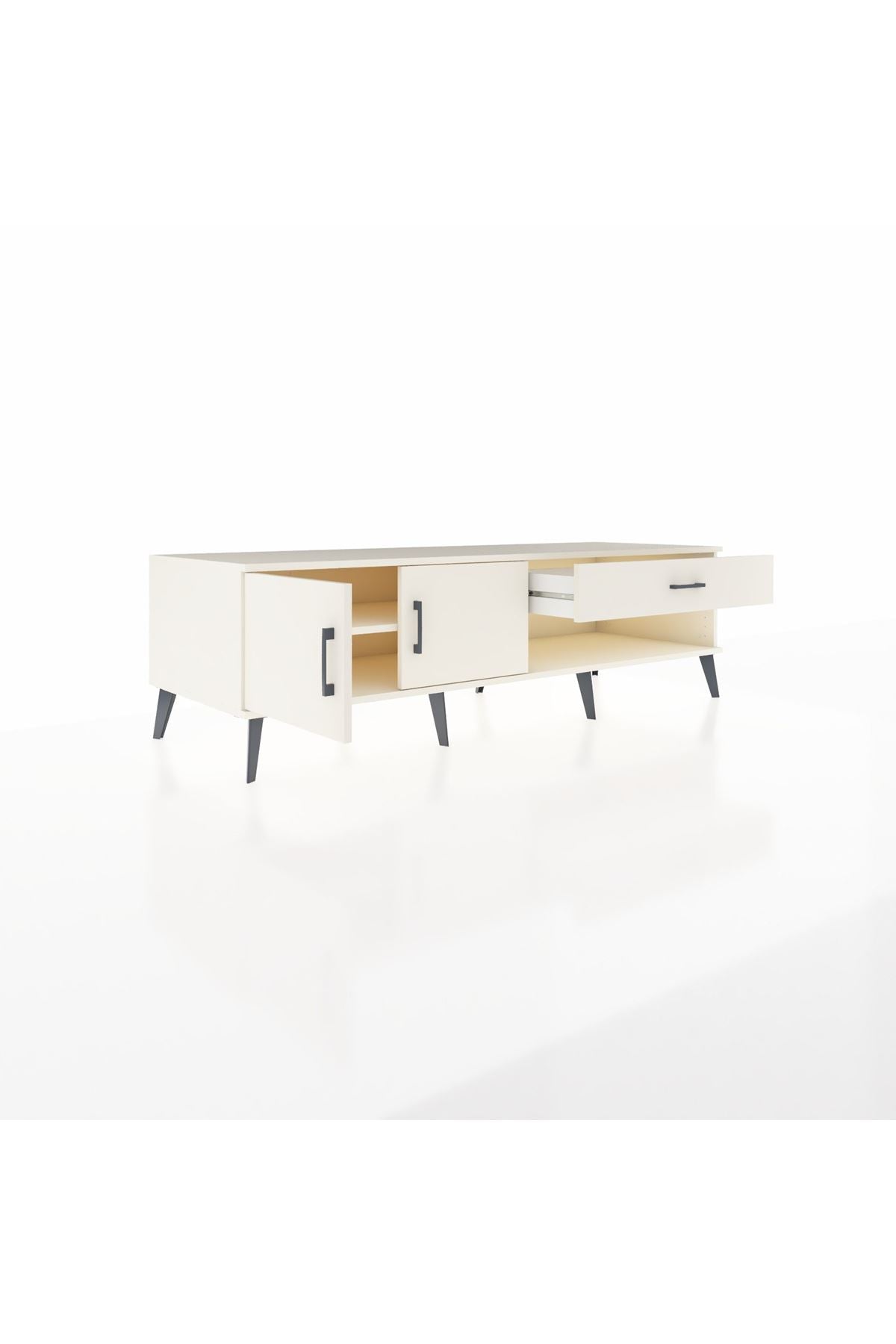 Kronos TV Ünitesi Tek Raflı Tek Çekmeceli 2 Kapaklı 176x59x51 Aytaşı-Aytaşı/Aytaşı