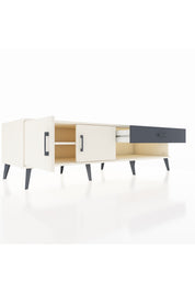 Kronos TV Ünitesi Tek Raflı Tek Çekmeceli 2 Kapaklı 176x59x51 Aytaşı-Aytaşı/Antrasit