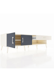 Kronos TV Ünitesi Tek Raflı Tek Çekmeceli 2 Kapaklı 176x59x51 Aytaşı-Antrasit/Aytaşı