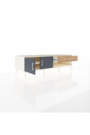 Kronos TV Ünitesi Tek Raflı Tek Çekmeceli 2 Kapaklı 176x59x51 Aytaşı-Antrasit/Çam