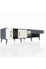 Kronos TV Ünitesi Tek Raflı Tek Çekmeceli 2 Kapaklı 176x59x51 Antrasit-Aytaşı/Antrasit