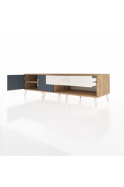 Kronos TV Ünitesi Tek Raflı Tek Çekmeceli 2 Kapaklı 176x59x51 Çam-Antrasit/Aytaşı