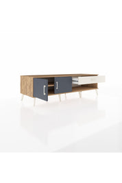 Kronos TV Ünitesi Tek Raflı Tek Çekmeceli 2 Kapaklı 176x59x51 Çam-Antrasit/Aytaşı