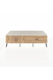 Kronos TV Ünitesi Tek Raflı Tek Çekmeceli 2 Kapaklı 176x59x51 Aytaşı-Çam/Çam