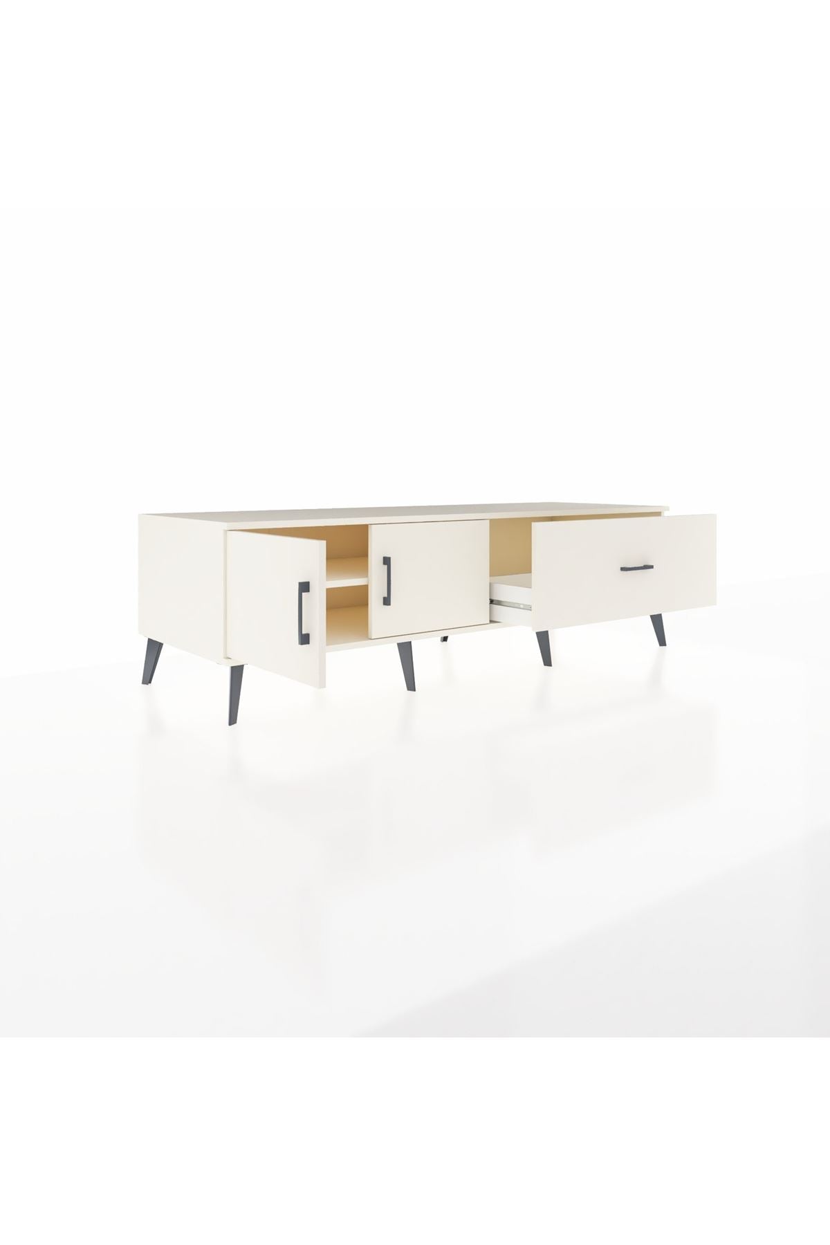 Kronos TV Ünitesi Tek Raflı Tek Çekmeceli 2 Kapaklı 176x59x51 Aytaşı-Aytaşı/Aytaşı