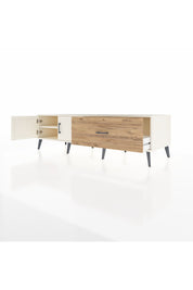 Kronos TV Ünitesi Tek Raflı Tek Çekmeceli 2 Kapaklı 176x59x51 Aytaşı-Aytaşı/Çam