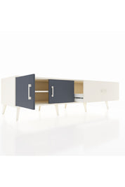 Kronos TV Ünitesi Tek Raflı Tek Çekmeceli 2 Kapaklı 176x59x51 Aytaşı-Antrasit/Aytaşı