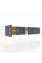 Kronos TV Ünitesi Tek Raflı Tek Çekmeceli 2 Kapaklı 176x59x51 Aytaşı-Antrasit/Antrasit