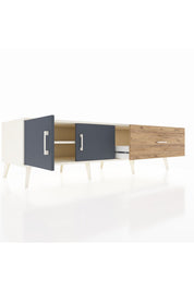 Kronos TV Ünitesi Tek Raflı Tek Çekmeceli 2 Kapaklı 176x59x51 Aytaşı-Antrasit/Çam